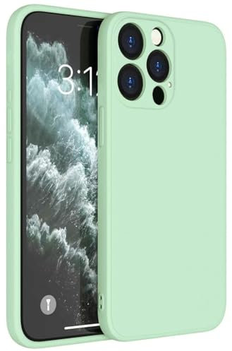 Mixroom - Cover Custodia Case per iPhone 15 PRO Max Protezione Copre Fotocamera in Silicone TPU Opaco con Bordi Piatti Colore Verde Acqua