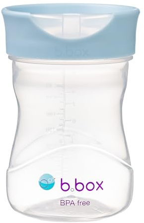 b.box Tasse d'Apprentissage Sans BPA, Lavable au Lave-Vaisselle, Transparent, 240 ml, Pour Enfant de 12 Mois et Plus