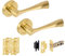 HANDLEZONE® Zena Internal Door Handle Latch Pack, Complete with Lever On Rose Handles, Latch, Ball Bearing Hinges - Brushed Brass