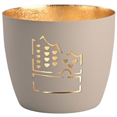 Giftcompany Windlicht Madras Elbphilarmonie Eisen Höhe 8,5 cm Flannel Gold