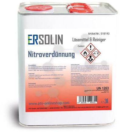 Nitroverdünnung 3L Verdünnung Lackverdünner Waschverdünnung Blechkanister