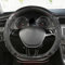 Kohlefaser Auto Lenkradbezug für Audi A4 Sedan Avant B5 B6 B7 B8 B9 / Cabrio B6 B7, Anti Rutsch Atmungsaktiv Lenkradschoner Lenkrad Abdeckung Auto Zubehör,4 Black-D Type