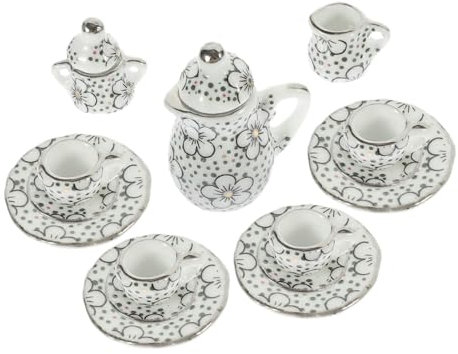 Vaguelly 1 Set Set Doll House Tea Set Home Decor Doll House Tea Cup Miniature Tea Cup Mini Teapot and Tea Cup Miniature Mini Kitchen Accessories Miniature Teapot Doll House