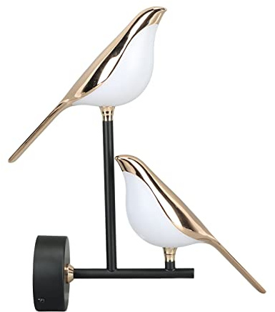 Goshyda Vogel-Wandleuchte, 4500 K, Moderne Vogel-Wandleuchte, Unterstützt 360°-Drehung, Schlafzimmer, Nachttisch, Wohnzimmer, Dekorative LED-Wandleuchte