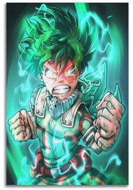 KSOXDAITIP Comic-Kunst-Poster, Midori-Tal, Iku, My Hero Academia, Poster, dekoratives Gemälde, Leinwand, Wandposter und Kunstdruck, moderne Familienschlafzimmer-Dekoration, Poster, 40 x 60 cm