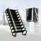 Escalera telescópica para ático montada en la Pared, Escaleras para ático desplegables con reposabrazos, Escaleras de ático de Pared abatibles, Exteriores (Negra, 2.7-3.2m)