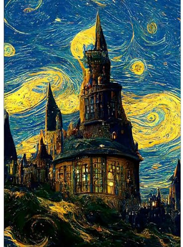 MAXBYE DIY Art Diamond Painting Schlösser, 5D Diamond Painting Stitch Erwachsene Kits, Full Diamant Art Kunst Malerei Stickerei für Anfänger, Sternenhimmel Diamant Malerei für Haus Dekoration 30x40 cm