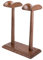 OUYUE Headphone Holder Double Headphone Stand Natural Solid Wood Headphone Holder Simple And Generous Earphone Holder Stand(Tea Color)