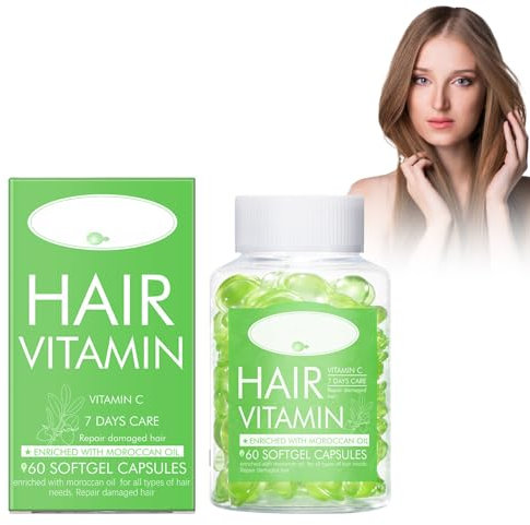 Capsules Pour Le Soin Des Cheveux,Soin Des Cheveux Capsules,Hair Vitamine Sérum Capsule,Capsules De Sérum Nourrissant,Huile Pour Cheveux,Pour Améliorer Les Cheveux Secs Et Crépus (green)