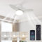 HaoDrisk Ventilador de Techo con Luz 65cm - Ventilador Silencioso LED Regulable con App&Mando a Distancia 3 color&6 Velocidades con Temporizador Motor Silencioso Rreversible