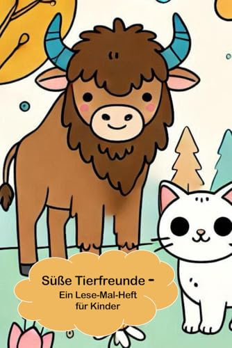 Süße Tiere: Ein Lese-Mal-Heft für Kinder