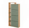 Vicco Schuhkipper Orlando, Goldkraft Eiche/Grün, 80 x 166.1 cm mit 4 Fächern