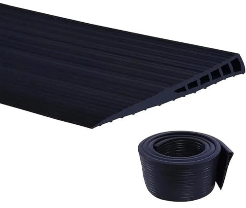 Gummi Schwellenrampe 1,2 cm für Türschwellen – Selbstklebend, rutschfest und Robust – Rollstuhlrampe für Rollstuhl, Kinderwagen, Motorroller und Barrierefreien Zugang