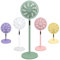 Knight 2 in 1 16 Pedestal Stand & Desk Fan | Remote Control, Timer, 3 speed Setting | 10 Blades Turbo Wind | Round Base Fan | Oscillation | Easy Assemble - No Tools | Detachable & Washable Head.