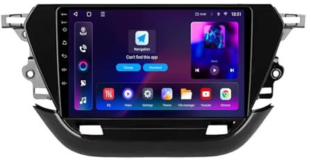 9 Pollici Android 13 Autoradio per Opel Corsa F 2019-2023 Navigazione GPS Touch screen con Bluetooth SWC FM RDS Radio AHD 4G/WIFI DVR Ventola di raffreddamento(8+256G)