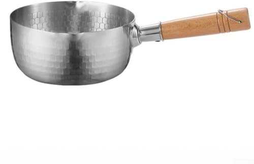 ZiStarlilife Snow Faitout plat à induction en acier inoxydable 304 de style japonais, compatible avec les nouilles et le lait, pour la cuisson des aliments de bébé, les sauts, ustensiles de cuisine