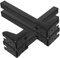 Hemobllo Lot De 4 Pieds De Table De Rechange pour Bureau D'Ordinateur Pliables Robustes en Métal pour Meubles en Fer Noir