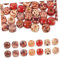 OUNONA 100 Stück Holz Haarperlen für Dreadlocks und Zöpfe Leichte Diy Schmuckperlen für Haarsträhnen Bastelprojekte und Haarschmuck Dread Beads für Frisuren