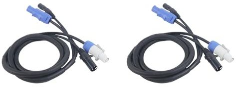 Dropfree 2X Powercon Cable Combination of Powercon Plug and XLR Signal Line for Light Power Connection Signal Transit(A)