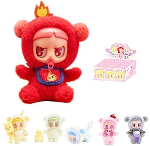 niannyyhouse Kiyomi Mood-Serie, Plüschpuppe, 14 cm, gefüllte Plüschtiere, niedliche Sammlerstücke, Geschenke (6 Stück)