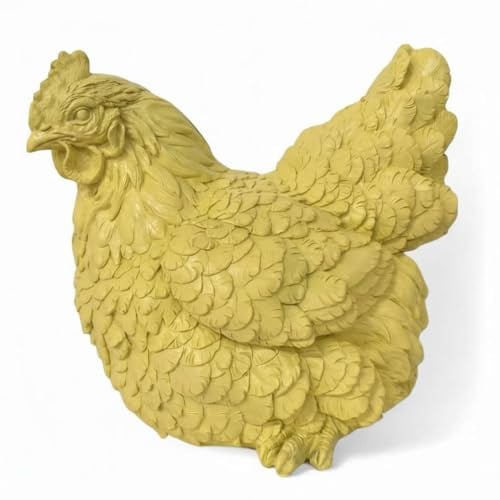 colourliving Deko Hühner DekoDiven einzigartige Huhn Deko für Haus & Garten (Banana Colada, sitzend)