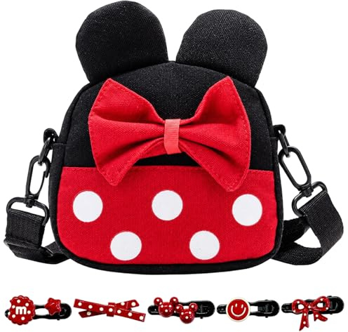 Miss Melody Tasche, Micky Maus Tasche Mit 5 Haarspangen, Leichte Mini Tasche Für Tagesausflüge, Disney Mini Mouse Design, Ideal Für Den Täglichen Gebrauch