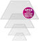 LaserThing Quilting-Acryl-Schablonen-Set, Präzisionswerkzeuge für Quilt-Enthusiasten, halbes sechseckiges Design, enthält Größen: 10,2 cm, 7,6 cm, 5,1 cm, 2,5 cm, 1/8 transparentes Acryl, 6,35 mm