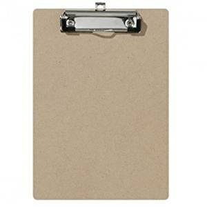 Pack of 5 A5 Wooden Masonite Clipboard with Hanging Hole