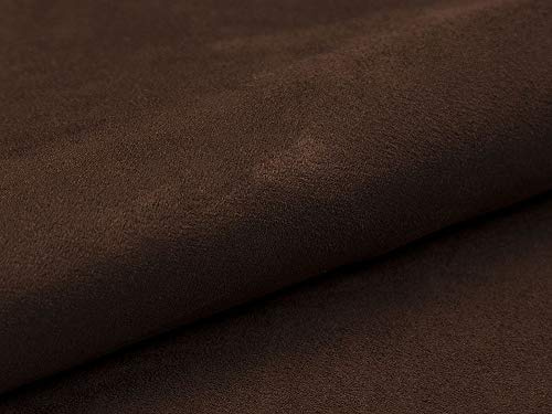 10 Meter Polsterstoff Meterware Alcala 52 Braun Wildleder-Imitat Velours