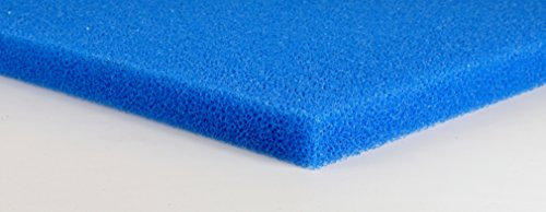 Filtermatte - Filterschaum, Aquarium / Teich, blau 3 cm , PPI 10 grob 50x50 cm