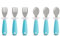 Munchkin 6 Count Raise Toddler Forks and Spoons, Blue (Pack of 1)
