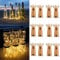 HT TopHinon [12 Pack] LED Bouteille Guirlande Lumineuse Blanc Chaud, 2m 20 LED Lampes de Bouteille Lumière Fil en Cuivre Décoration pour Noël, Partie, Mariage, Jardin,Pelouse[Classe énergétique A+++]