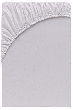 Class Home Collection Spannbettlaken 90x200cm - 100x200cm Jersey Baumwolle Silber