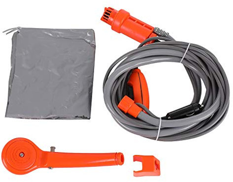 TOPWAY Kit de Ducha Portátil para Acampar 12V Mini Bomba de Agua de Ducha Lavado de Autos Pulverizador de Caravana para Limpieza de Interiores y Exteriores 451791