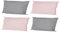 JACK 4X Outdoor Lounge Kissen 30x50cm viele Farben Dekokissen inkl. Füllung Wasserfest Sitzkissen Garten Stuhl, Farbe:2X Grau - 2X Rosa