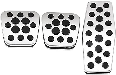 FußStüTze Pedale Edelstahlbeschleuniger Bremskupplungspedalsatz NEIN Bohren MT. Geeignet für Vauxhall Opel Astra/Insignia 2011-2015 für Chevrolet Cruze Bremse FußStüTze Pedalkappen