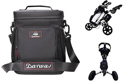 Darwav Golf-Kühler, isolierte weiche Kühltasche, passt auf Golfwagen (schwarz)