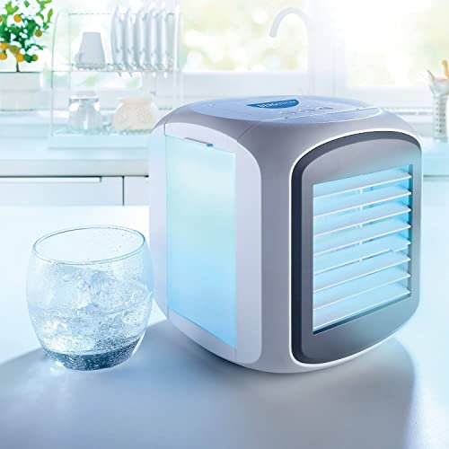 Portable Mini Air Cooler | Simple control panel & 3 speed settings H17.5 xW15.4 xD16.3cm