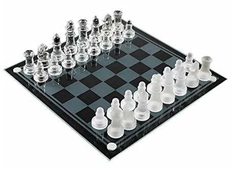 Arti Casa Tablero de ajedrez – Juego de 33 Piezas – 25 x 25 cm – 900 g – Cristal