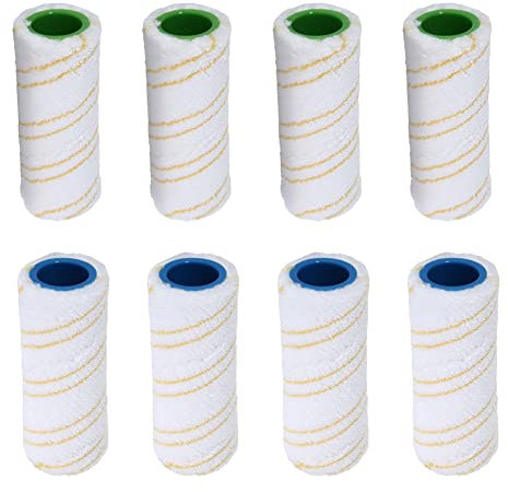 DEFROL 2/4/8-teilige Rollenbürste Rollenbürsten ersetzen, for Kärcher Hartbodenreiniger FC 3 FC 3D FC 5 FC 7 Staubsauger Dampfer (Color : 8PC)