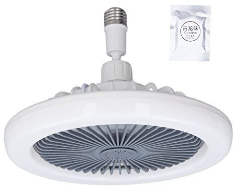 Ceiling Fan with Lights, 3 Wind Speeds Adjustable Enclosed Ceiling Fan with Aromatherapy Tablet, E27 Lamp Holder Fan, Mini Ceiling Fans Lights for Kitchen Dining Room Bedroom