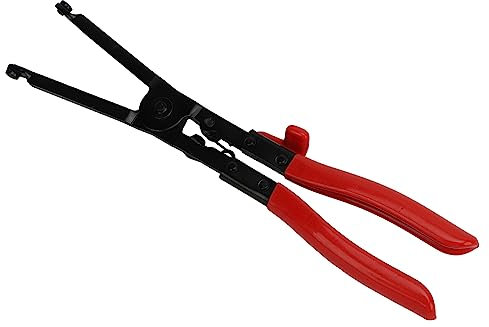 Exhaust Pipe Clamp Removal Tool, Anti Slip Sleeve Carbon Steel Exhaust Pipe Clamp Pliers for Car Maintenance