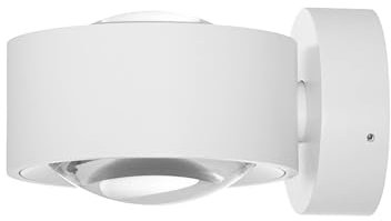 Arcchio LED Wandleuchte, Wandlampe Innen Rotari (Modern) in Weiß aus Aluminium (2 flammig) - Wandstrahler Wandbeleuchtung Schlafzimmer/Wohnzimmer Licht nach oben & unten Wohnzimmerleuchte