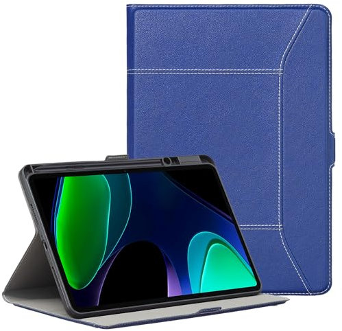 Derwere para Xiaomi Pad 6 Funda con portalápices Ultrafina Funda Tablet para Xiaomi Pad 6 Pro 11 Pulgadas 2023,Azul