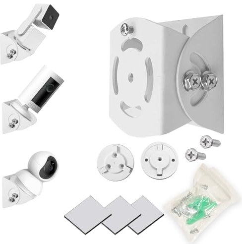WiTi Baby Monitor Camera Wall Mount, Adjustable Angle for Infant Optics, Motorola,Samsung babysense and Compatible for Most Universal Baby Monitor Surveillance Cameras. Aluminium Alloy Material(White)