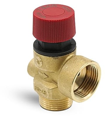 DOJA Barcelona | Valvola Sicurezza | 1 Pezzo | 1/2 | 7 bar | Valvola di Sicurezza Caldaia | Valvola Sicurezza Acqua | Valvola di Sicurezza per Impianto Boiler Elettrico, Condizionatori