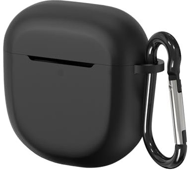 Geekria Silikonhülle kompatibel mit New Bose QuietComfort Earbuds II True Wireless Earbuds, Earphones Skin Cover, Schutzhülle mit Schlüsselanhängerhaken, Ladeanschluss zugänglich (Schwarz)