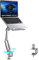 nediea Laptop Stand Mount for Desk, Laptop Arm Mount with 360° Rotatable, Aluminum Table Tray Adjustable, Foldable Tablet Stand, Fit for iPad Macbook 10-17 Inch Tablets/Laptops (Silver)