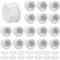 HEKOBAG 16Pcs BSP Threaded Blanking Cap, 1/2-inch Appliance Trap Blanking Cap & Washer White Plastic Female Blanking Cap Sink Trap Blanking Cap for Washing Machine Radiator Valve (Female Thread)