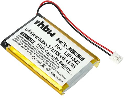 vhbw batteria compatibile con Sony JDM-020, JDM-001, CUH-ZCT1U, JDM-011, Dualshock 4 controller (1300mAh, 3,7V, Li-Poly)